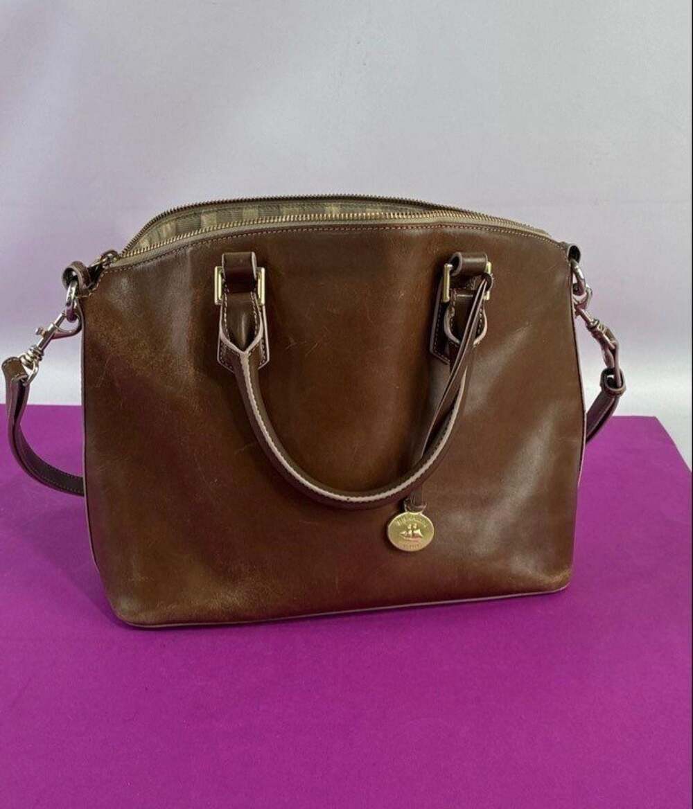 Brahmin Brown Smooth Leather Duxbury Satchel